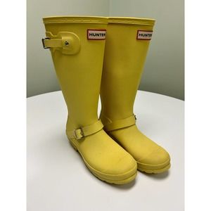 Hunter Yellow Tall Boots 37